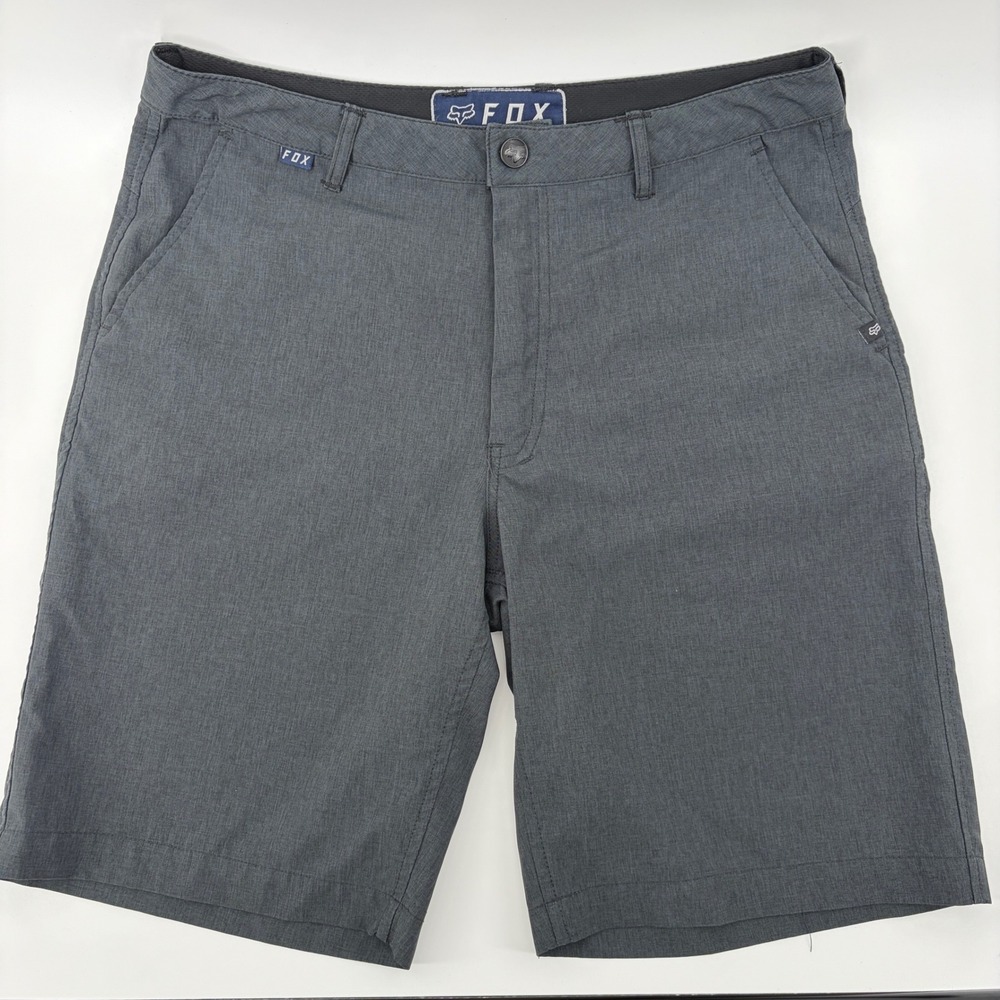 Fox Shorts Mens 29 Hybrid Boardshorts Gray Walkshorts Chino Golf Performance 9"